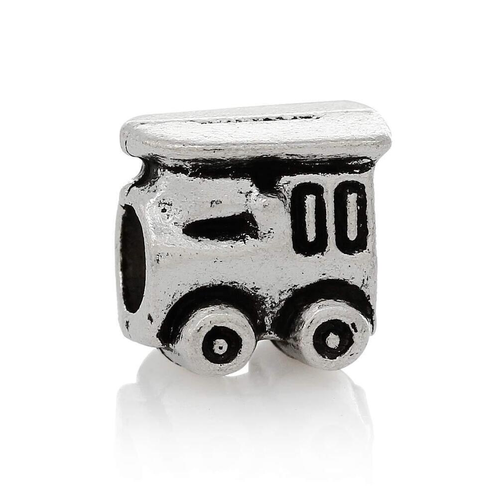 6641 25pc Antiqued Silver Alloy Locomotive Charms Pendants 11 x10mm3/8" x